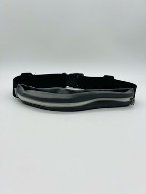 Fitkicks Reflective Zipper Running Belt - Gray and Black
